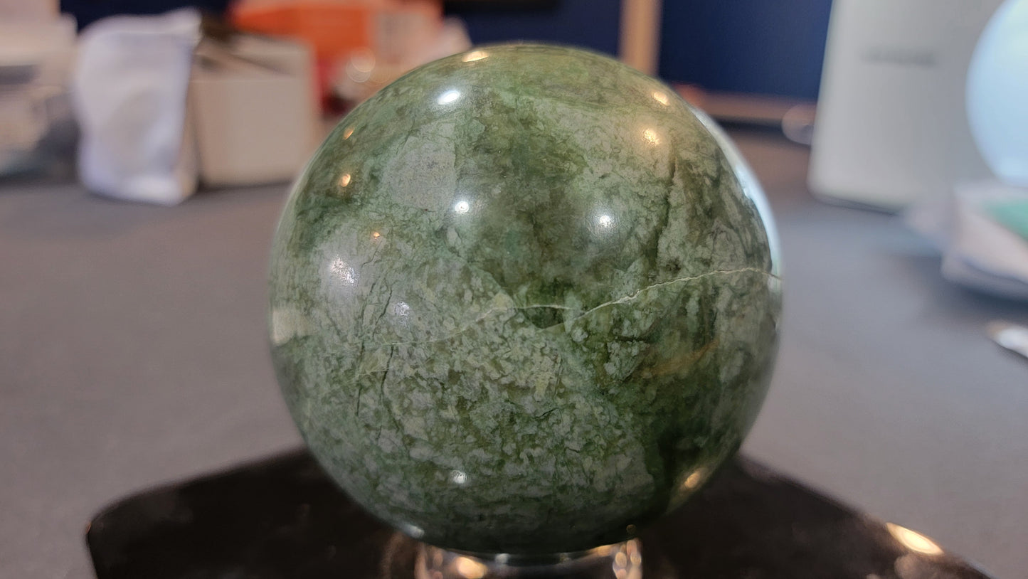 Green jade sphere