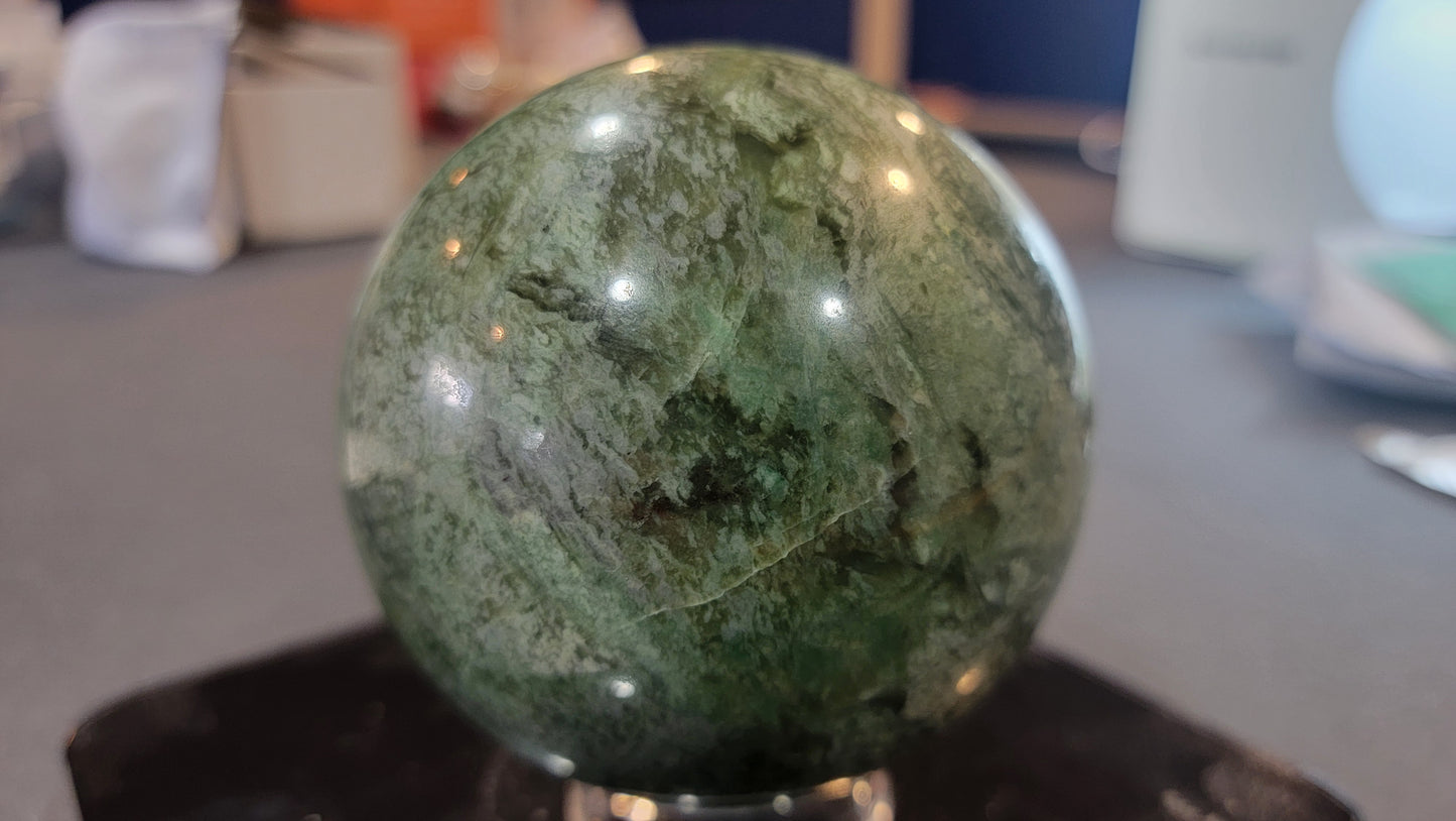 Green jade sphere