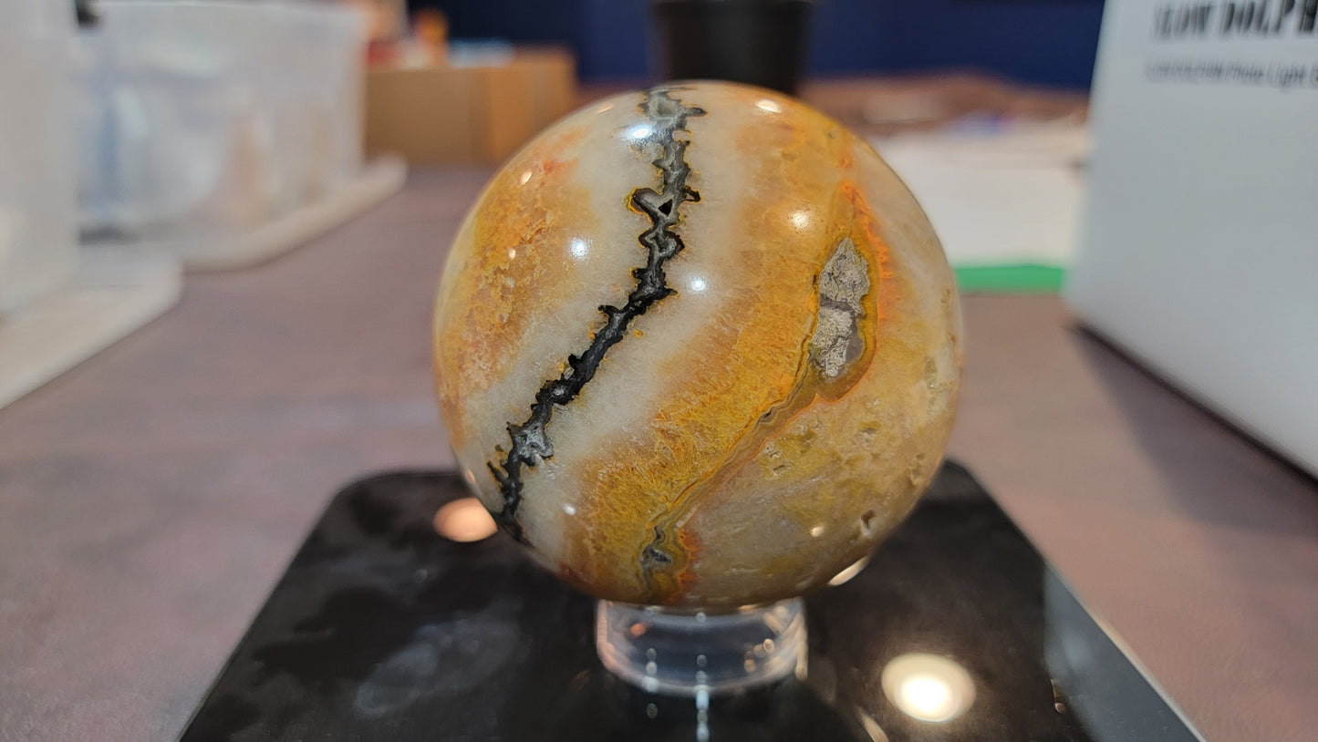 Indonesian bumblebee jasper sphere