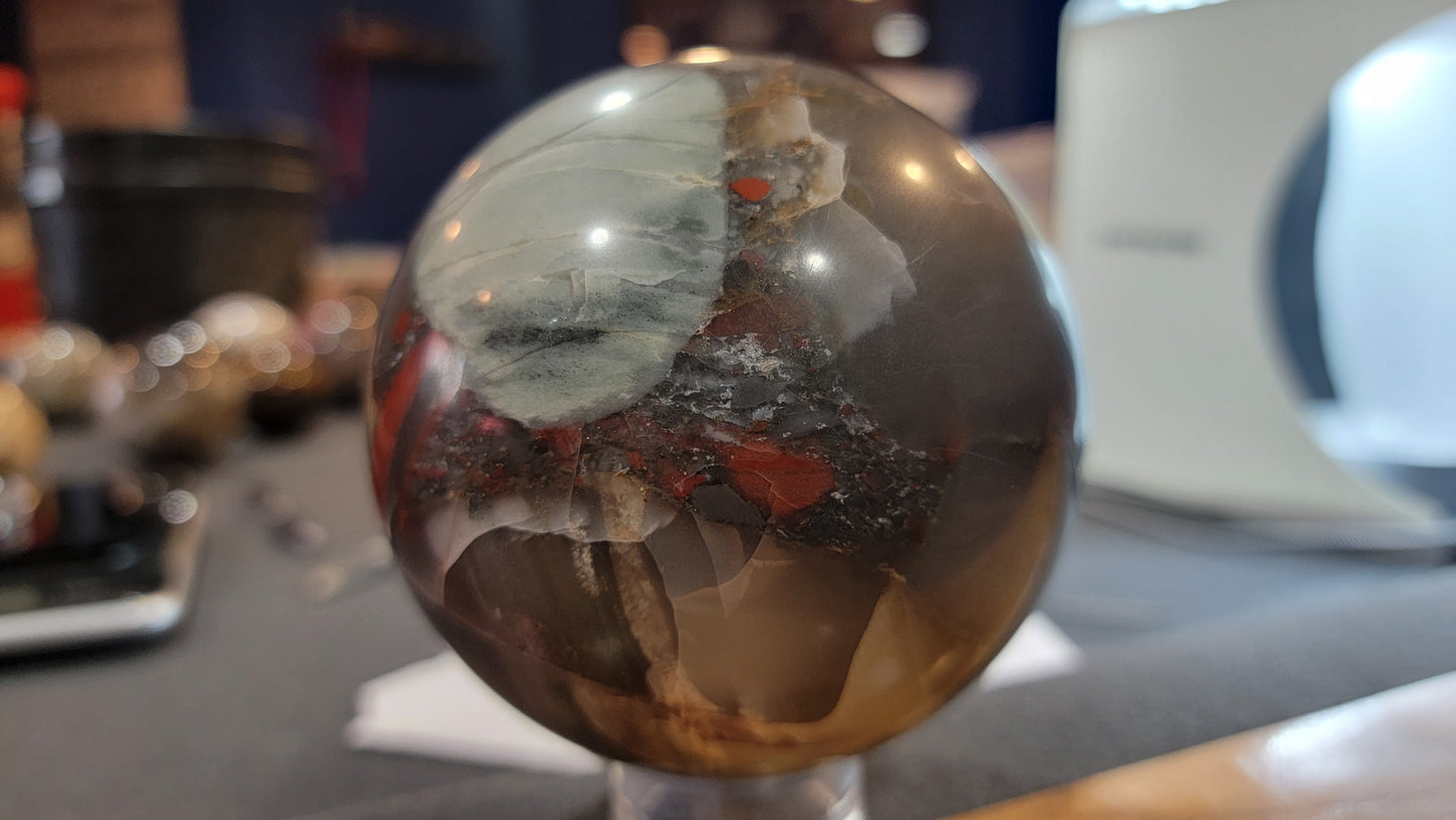 African Bloodstone sphere