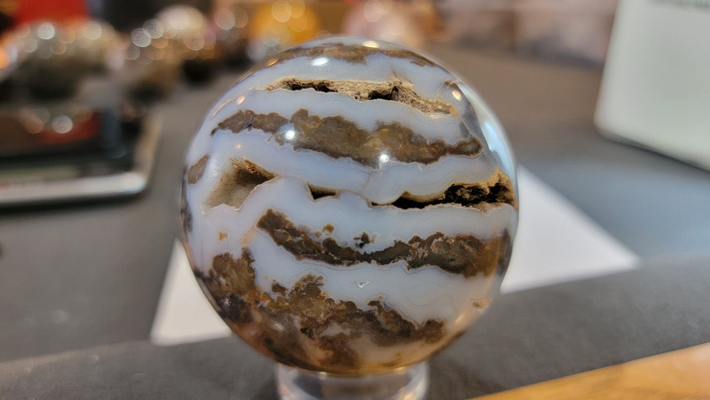 Agate and jasper sphere
