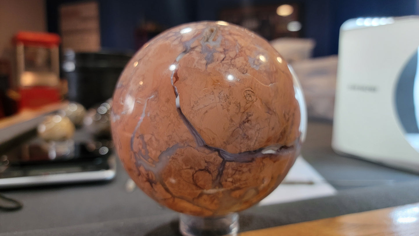 Cotton Candy agate sphere