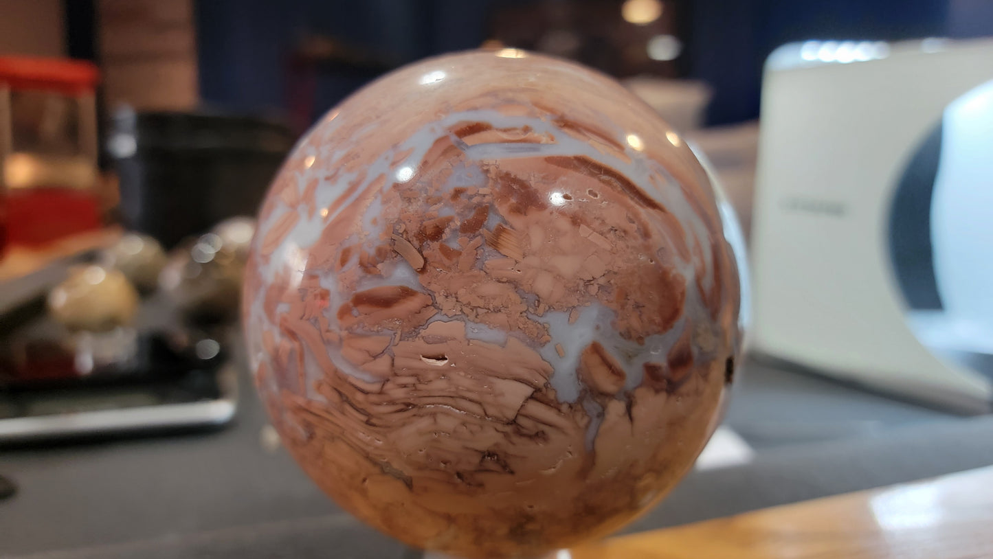 Cotton Candy agate sphere