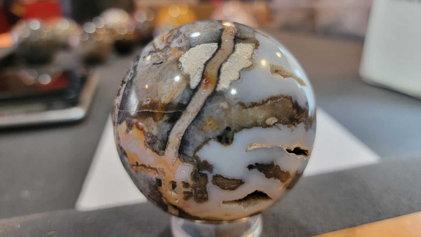 Agate and jasper sphere