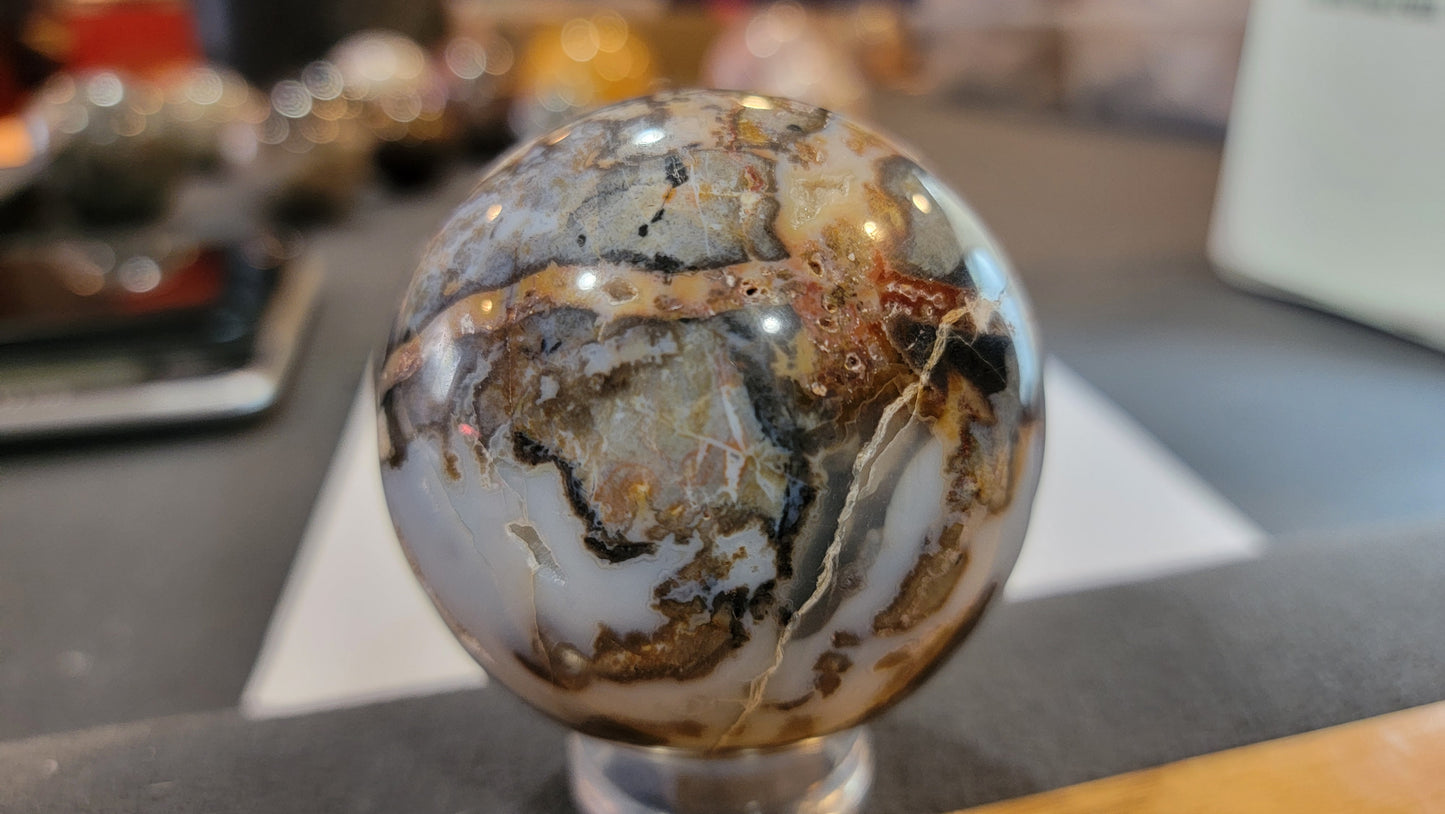 Agate and jasper sphere