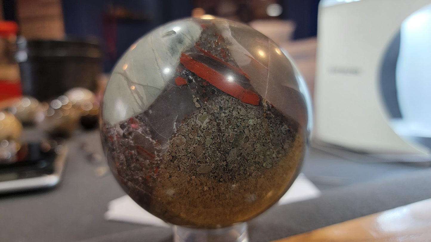 African Bloodstone sphere