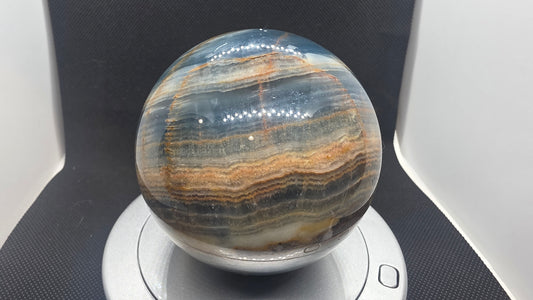 Lemurian blue onyx sphere