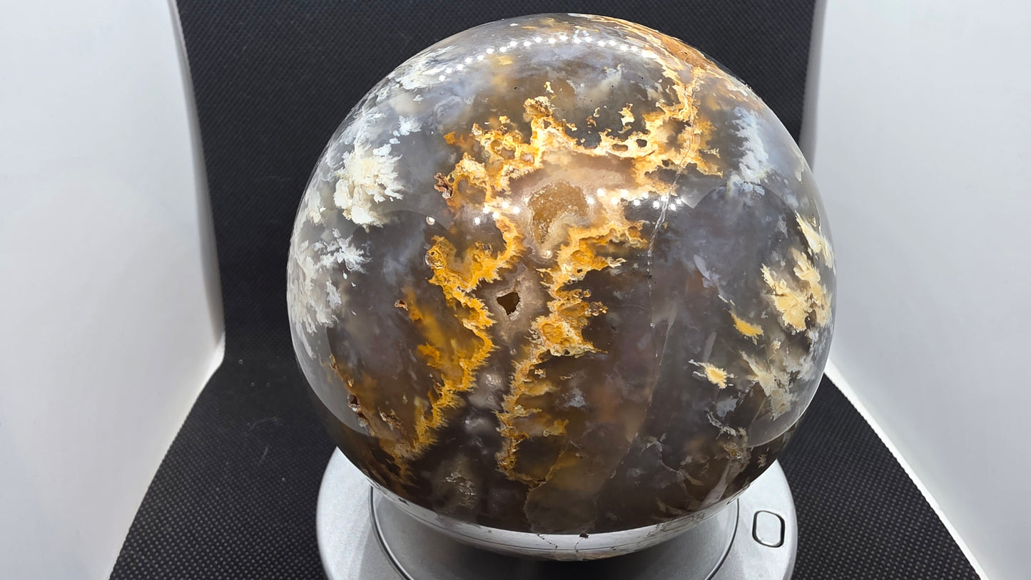 Graveyard Point "Pink Lady" agate sphere