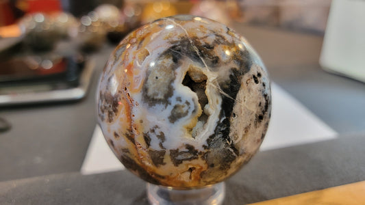 Agate and jasper sphere