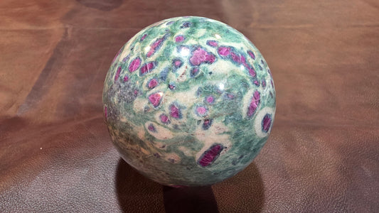 Ruby's in fuchsite sphere