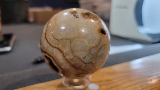 Utah travertine sphere