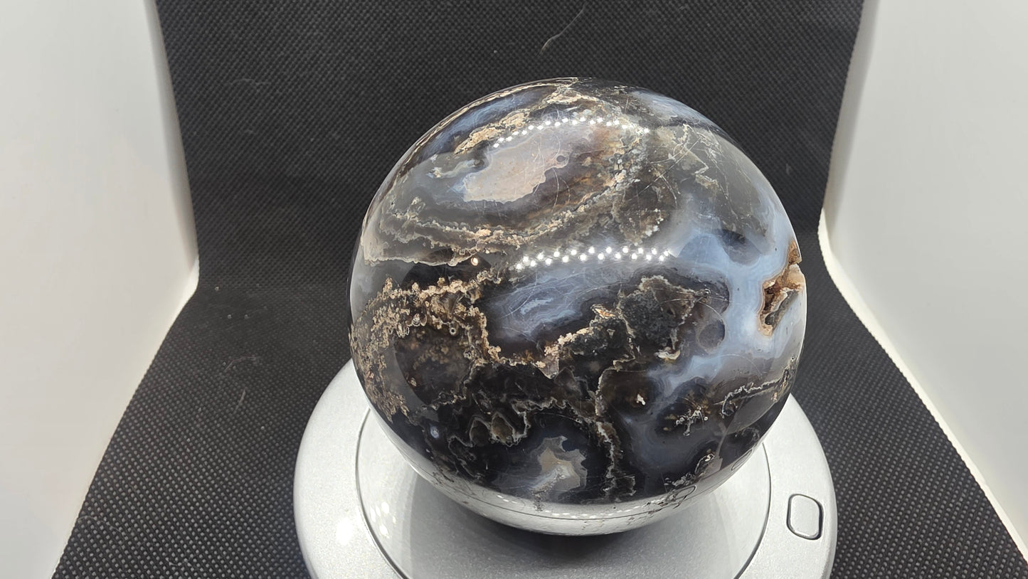 Volcano agate sphere