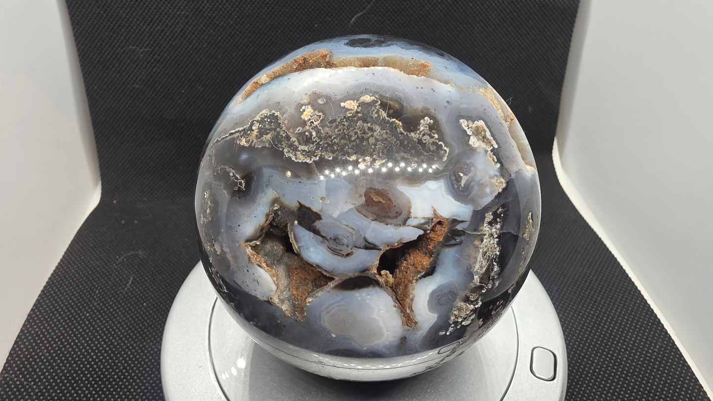 Volcano agate sphere