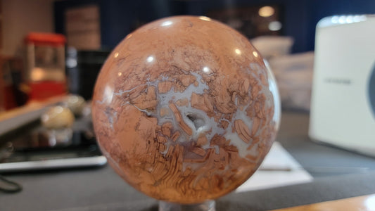 Cotton Candy agate sphere