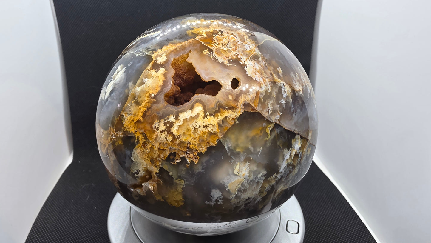 Graveyard Point "Pink Lady" agate sphere