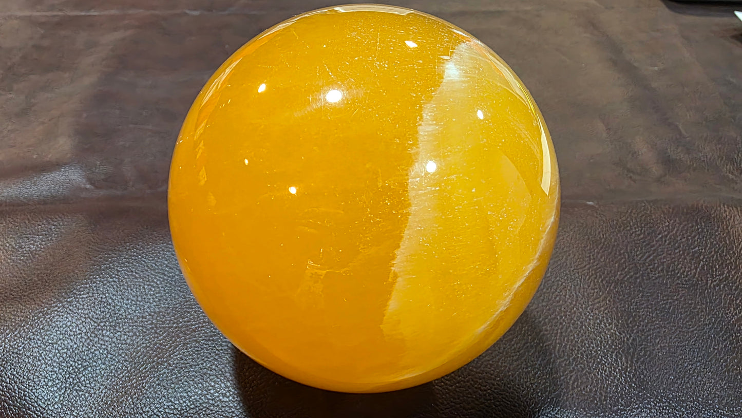 Honeycomb calcite sphere