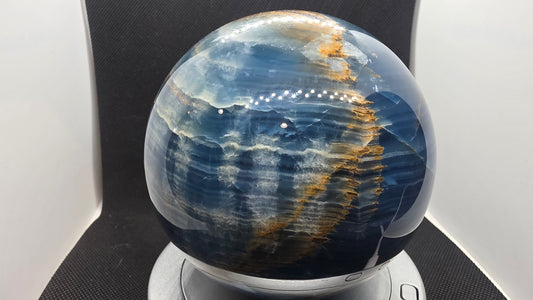 Lemurian blue onyx sphere